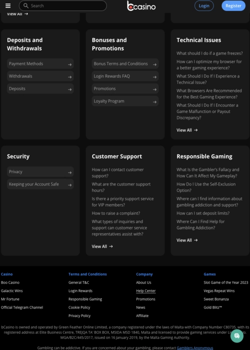Mobile gaming app setup BCasino